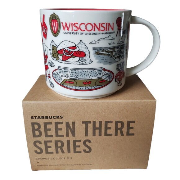NIB Starbucks University of Wisconsin Mug Been There Campus Collection - NEW - Picture 1 of 6